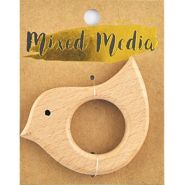 Duck Shape Beechwood Teething Ring